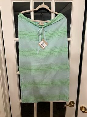 NWT August midi skirt in blue and green - size M/ L